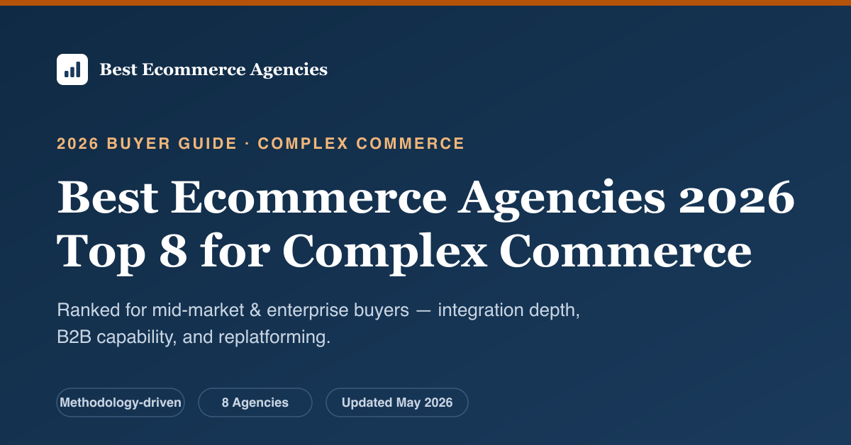 Best Ecommerce Agencies 2026 - Top 8 for Complex B2B